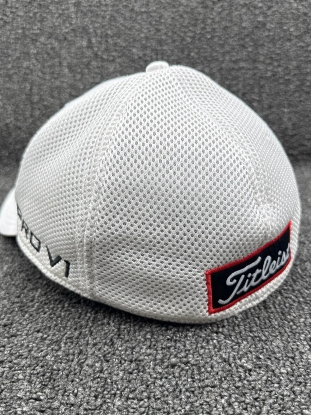 Titleist Pro V1 FJ New Era Golf Hat L/XL White Mesh Fitted